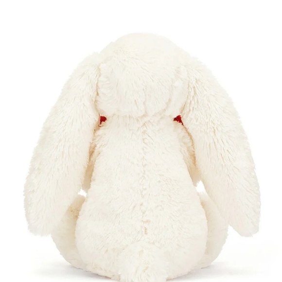 Jellycat Red and White Bunny Stuffed Animal with Heart - Picture 4 of 6
